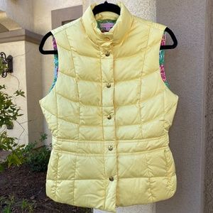 NWOT Lilly Pulitzer Sunshine Yellow Puffer Vest Medium